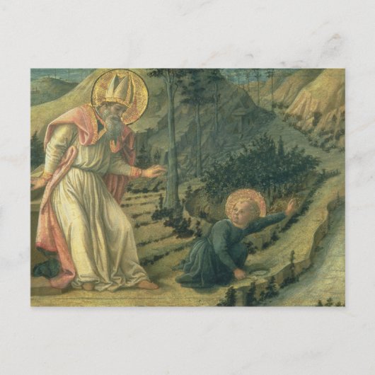 De Visie van St. Augustine, eind 1450 Briefkaart (Voorkant)