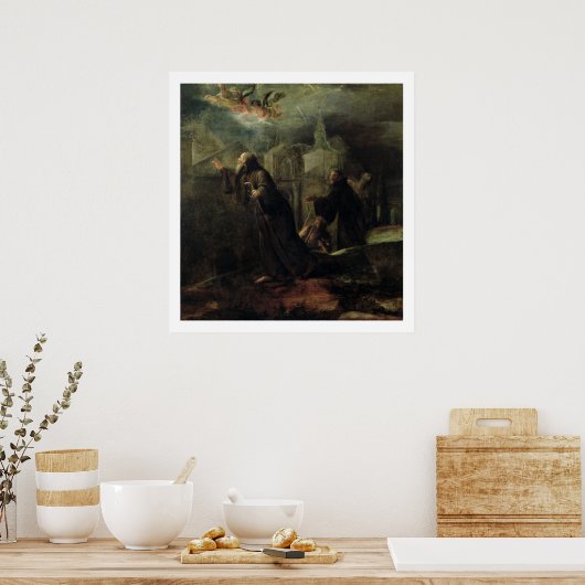 De visie van St. Francis van Paola Poster (Keuken)