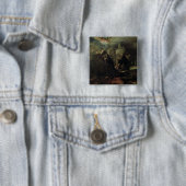 De visie van St. Francis van Paola Vierkante Button 5,1 Cm (In situ)