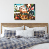 De visie van Tondal | Hieronymus Bosch | Canvas Afdruk (Insitu (Slaapkamer))