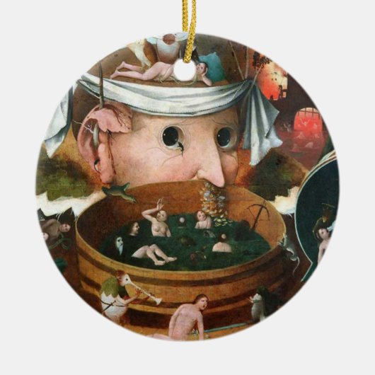 de visie van tondal - Hieronymus bosch Keramisch Ornament (Voorkant)