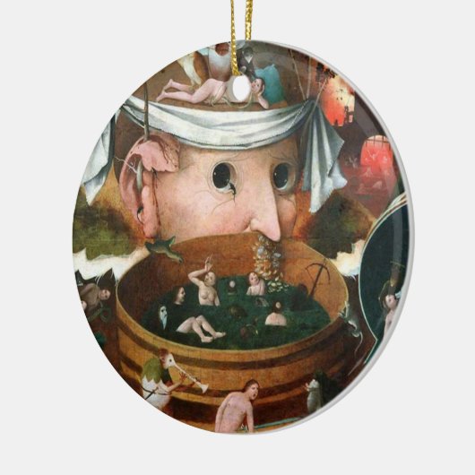 de visie van tondal - Hieronymus bosch Keramisch Ornament (Links)