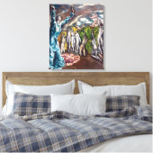 De Visioen van Johannes | El Greco | Canvas Afdruk (Insitu (Slaapkamer))