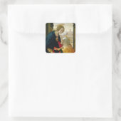De Visitatie, 1491 Vierkante Sticker (Tas)