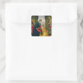 De Visitatie, 1491 Vierkante Sticker (Tas)