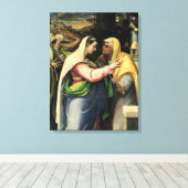 De Visitatie, 1519 Canvas Afdruk (Insitu (Houten vloer))