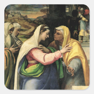 De Visitatie, 1519 Vierkante Sticker