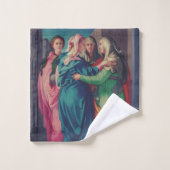 De Visitatie door Pontormo Manneristische Kunst Bad Handdoek (Wasdoekje)