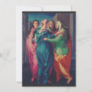 De Visitatie door Pontormo Manneristische Kunst Feestdagenkaart