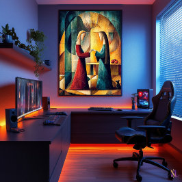 De visitatie - Kubistische minimalistische visie Poster