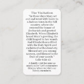 De Visitation Prayer Kaart Contactkaartje (Achterkant)