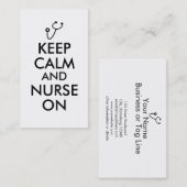 De visitekaartjes houden Kalm en Verpleegster op (Voorkant / Achterkant)