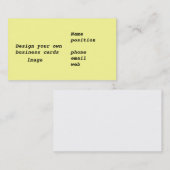 De visitekaartjes ontwerpen Uw (Voorkant / Achterkant)