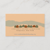 De Visitekaartjes van Cohousing van het Eiland van (Voorkant)