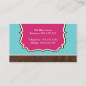 De Visitekaartjes van Cupcake van de pret (Achterkant)