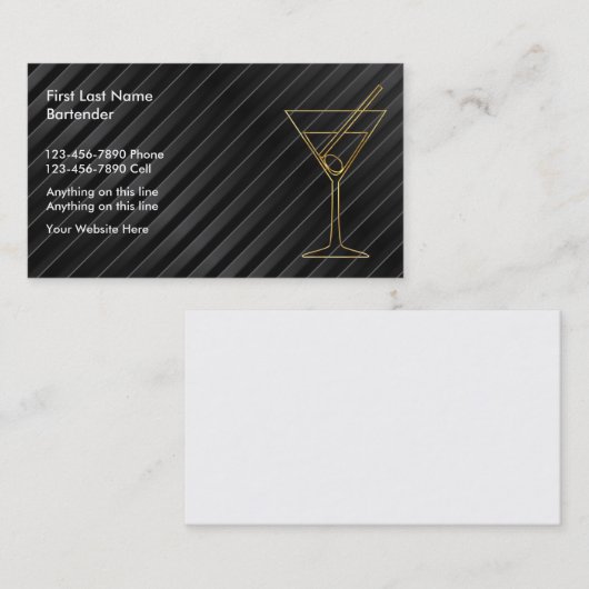 De Visitekaartjes van de barman (Voorkant / Achterkant)