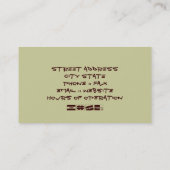 De Visitekaartjes van de herenkapper (Achterkant)