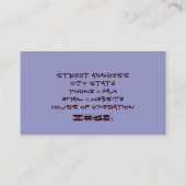 De Visitekaartjes van de herenkapper (Achterkant)