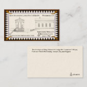 De Visitekaartjes van de Loge van Solomon van de (Voorkant / Achterkant)