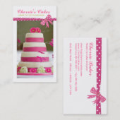 De Visitekaartjes van de Ontwerper van de Cake van (Voorkant / Achterkant)