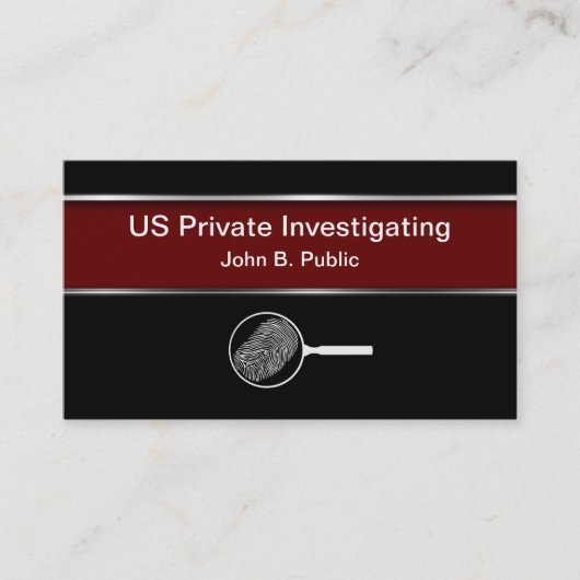 De Visitekaartjes van de privé-detective (Voorkant)