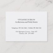 De Visitekaartjes van de salon en Day Spa (Achterkant)