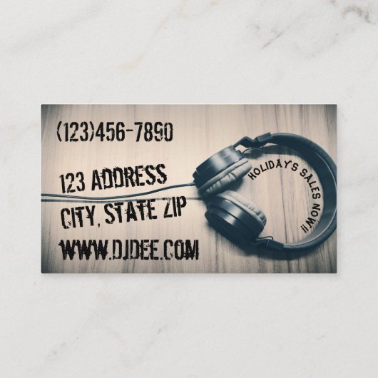 De Visitekaartjes van DJ- Hoofdtelefoons (Achterkant)