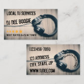 De Visitekaartjes van DJ- Hoofdtelefoons (Voorkant / Achterkant)