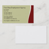 De Visitekaartjes van het Agentschap van de (Voorkant / Achterkant)