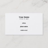 De Visitekaartjes van het Bedrijf van het Beheer v (Achterkant)