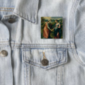 De Visitentie Vierkante Button 5,1 Cm (In situ)