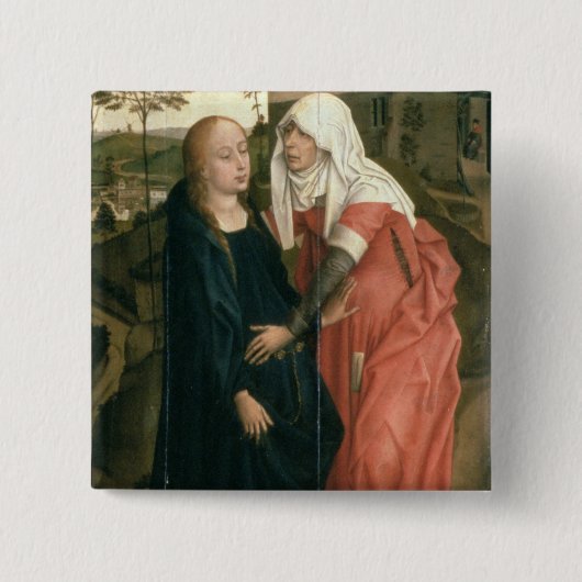 De Visitentie Vierkante Button 5,1 Cm (Voorkant)