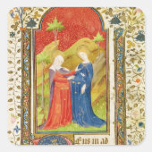 De Visitentie Vierkante Sticker (Voorkant)