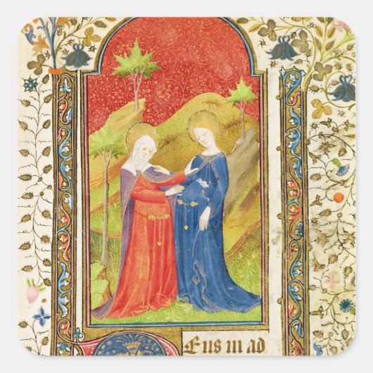 De Visitentie Vierkante Sticker (Voorkant)