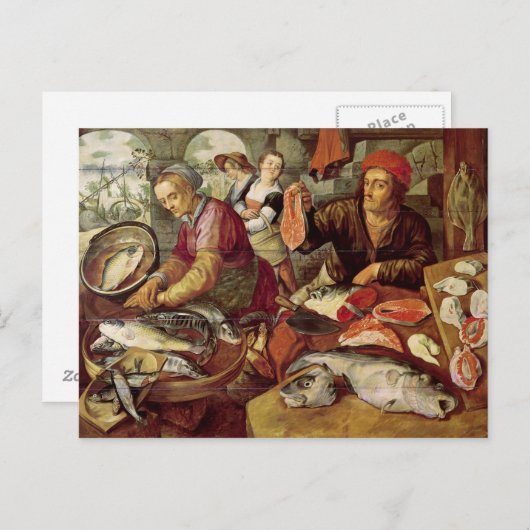 De vismarkt briefkaart (Voorkant / Achterkant)