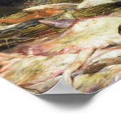 De vismarkt in de ochtend, 1880 poster (Hoek)