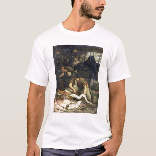 De vismarkt in de ochtend, 1880 t-shirt (Voorkant)