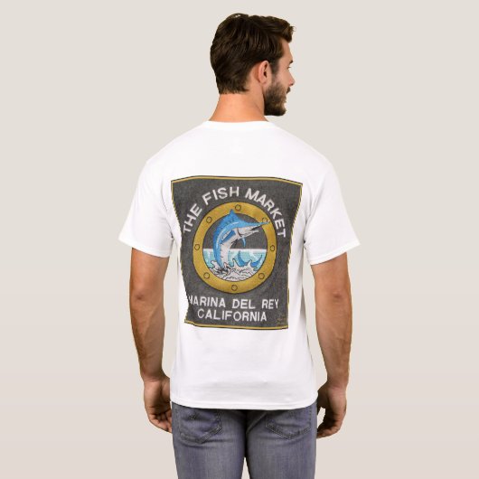 De vismarkt - Marina del Rey CA T-shirt (Achterkant volledig)