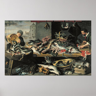 De vismarkt poster