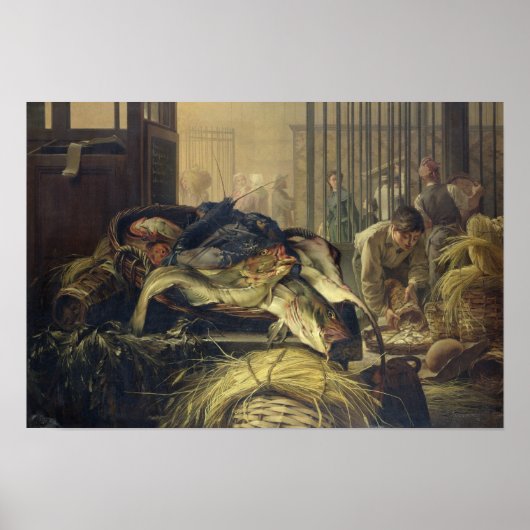 De vismarkt poster (Voorkant)