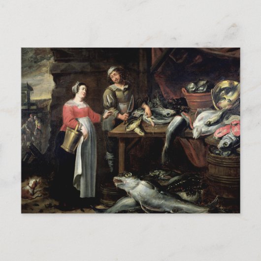 De vismonger briefkaart (Voorkant)