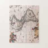 De Visscher-kaart van de Nieuwe Wereld Legpuzzel (Verticaal)