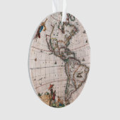 De Visscher-kaart van de Nieuwe Wereld Ornament (voorkant)