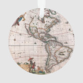 De Visscher-kaart van de Nieuwe Wereld Ornament (achterkant)