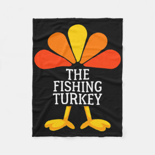 De vissen kalkoen grappige Thanksgiving bijpassend Fleece Deken