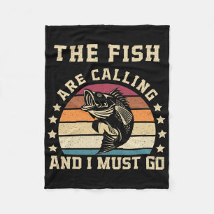 De vissen roepen en ik moet gaan Funny Fishing D Fleece Deken