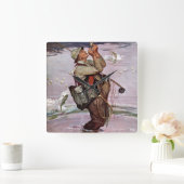 De vissen springen vierkante klok (Huis)