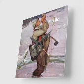 De vissen springen vierkante klok (Hoek)