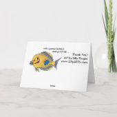 De vissen van de het zweempjecartoon van bedankkaart (Achterkant)