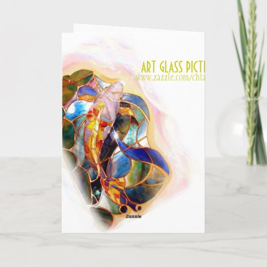 De Vissen van Koi van het glas danken u de Bedankkaart (Achterkant)